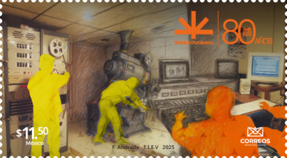 Imagen de Timbre Postal "80 años de los Estudios Churubusco"