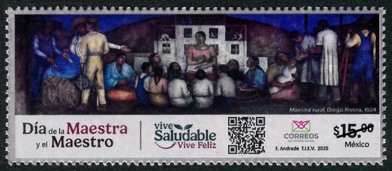 Imagen de Timbre postal: Día de la maestra y el maestro