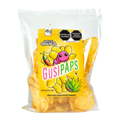 Imagen de Gusipaps Papas Fritas sabor Gusanito de Maguey Casa Culinaria 6 pack