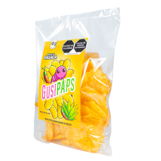 Imagen de Gusipaps Papas Fritas sabor Gusanito de Maguey Casa Culinaria 6 pack