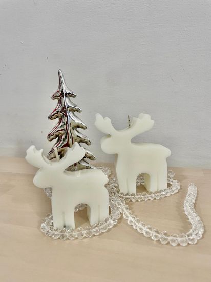 Imagen de Vela aromática, renos navideños