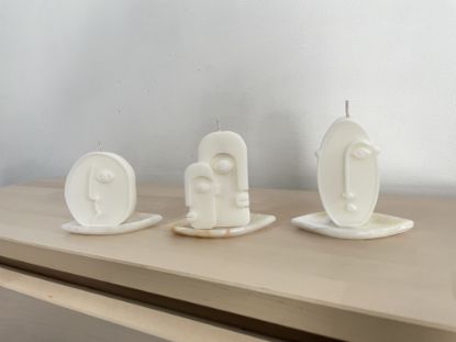 Imagen de Set de velas de aromaterapia de caras abstractas