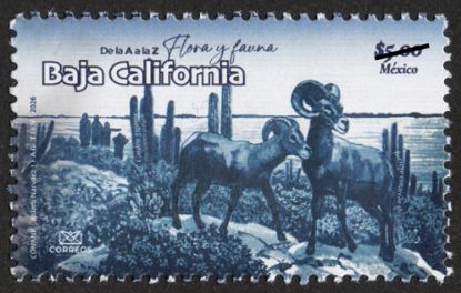 Picture of Timbre Postal "De la A a la Z Flora y Fauna de México, Baja California"