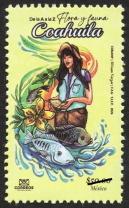Picture of Timbre Postal "De la A a la Z Flora y Fauna de México, Coahuila"