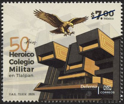 Imagen de Timbre Postal "50 años del Colegio Militar"