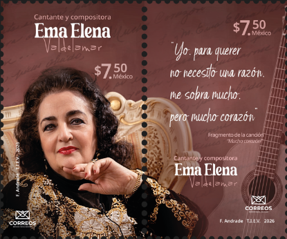 Imagen de Timbre Postal "Compositores Mexicanos: Ema Elena Valdelmar"