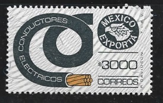 Imagen de ESTAMPILLA MEXICO EXPORTA $3000 CONDUCTORES ELECTRICOS 9NA SERIE 