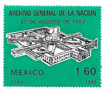 Imagen de ESTAMPILLA INAUGURACION ARCHIVO GENERAL DE LA NACION 1982