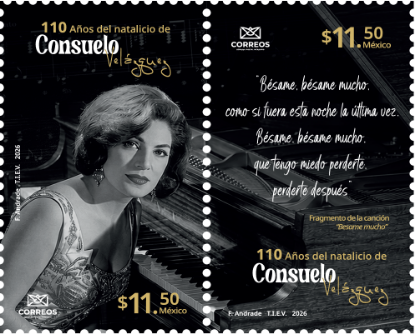 Imagen de Timbre Postal "Compositores Mexicanos: Consuelo Velázquez"