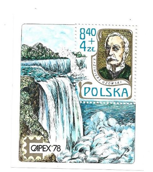 Imagen de HOJITA ESTAMPILLA POLONIA CAPEX EN TORONTO EXPO FILATELICA 1978 NUEVA