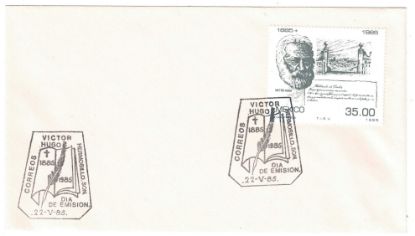 Imagen de SOBRE  CARTA PRIMER DIA EMISION  ANIVERSARIO VICTOR HUGO 1985