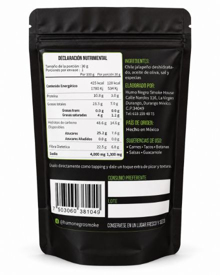 Imagen de Jalapeño Crunch 30 g – Humo Negro Smoke House