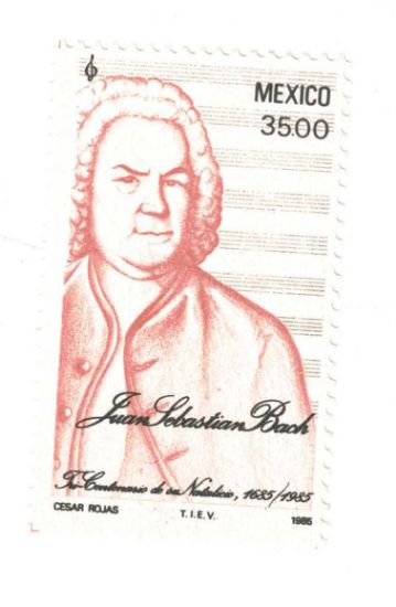 Imagen de ESTAMPILLA NUEVA DE MEXICO TERCER CENTENARIO JUAN SABASTIAN BACH 1985 NUEVA