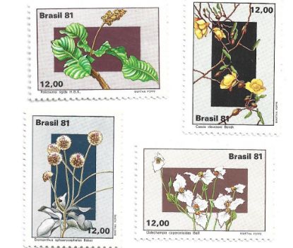 Imagen de ESTAMPILLAS DE BRASIL FLORES 1981 NUEVAS