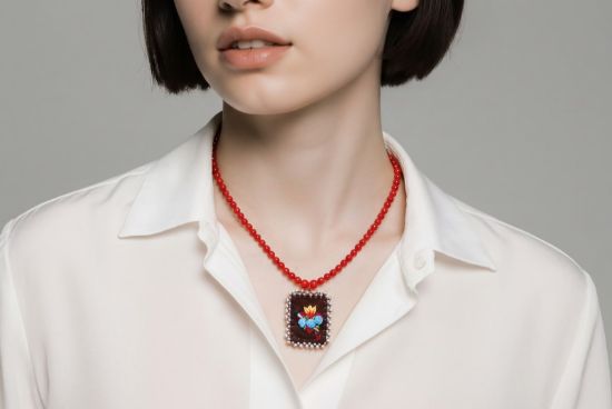 Imagen de Cordel De Luna Collar/pulsera Sagrado Corazón de María 1 pieza