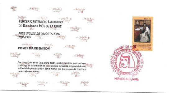 Imagen de SOBRE PRIMER DIA CON ESTAMPILLA DE SOR JUANA INES DE LA CRUZ