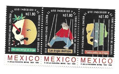 Imagen de ESTAMPILLAS EN SE TENANT LUCHA CONTRA EL TRAFICO Y USO INDEBIDO DE DROGAS 1995