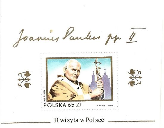 Imagen de HOJITA DE POLONIA VISITA DEL PAPA JUAN PABLO II  EN 1983 NUEVA