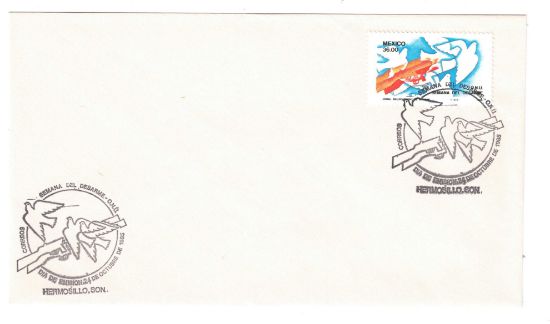 Imagen de SOBRE PRIMER DIA DE EMISION ESTAMPILLA SEMANA DEL DESARME INTERNACIONAL ONU 1985
