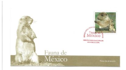 Imagen de SOBRE PRIMER DIA EMISION FAUNA DE MEXICO PERRITO DE LA PRADERA 2015