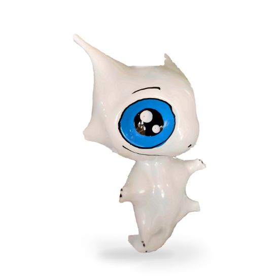 Imagen de Adorno de fantasmita blanco de ojo azul
