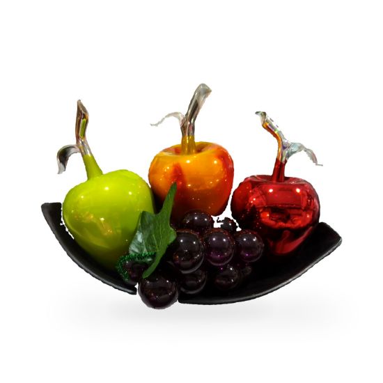 Imagen de Frutero de vidrio con charola